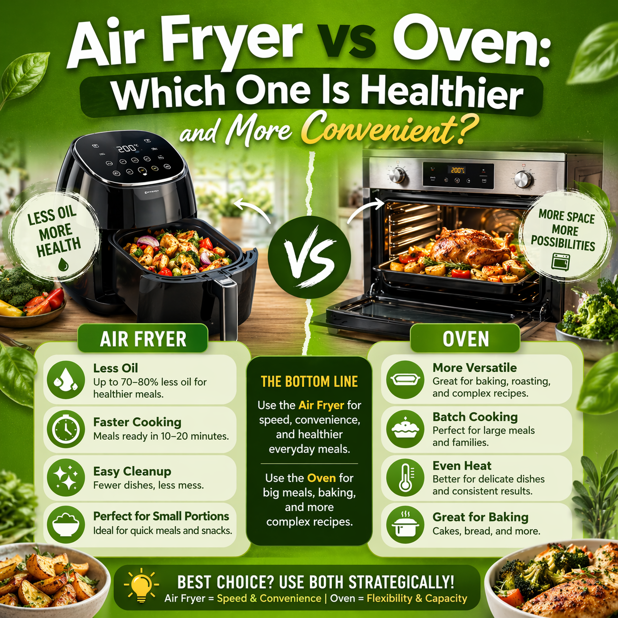 Air Fryer vs Oven: Which Is Healthier & More Convenient?
